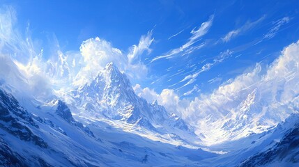 Exploring majestic mountain landscapes nature digital art scenic views serenity inspiration