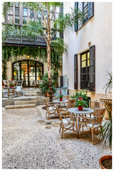 traumhafte Terrasse im Innenhof, Palma de Mallorca