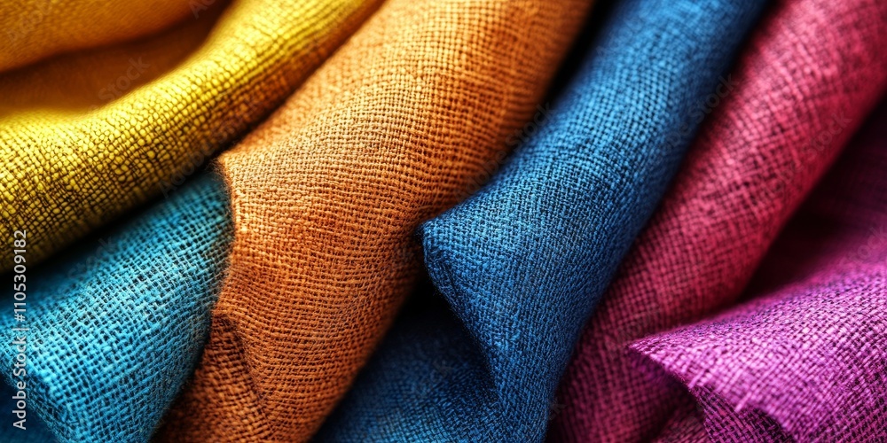 Poster colored cotton fabric texture close up, showcasing the unique properties of cotton material in a tex