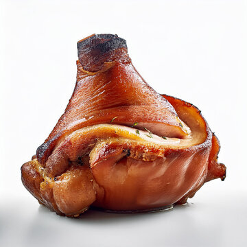 jarret de porc , aliment, viande, isol&eacute;, blanc, porc, cuisin&eacute;, repas, frire, grill&eacute;, r&ocirc;ti, d&eacute;licieux, brun, fum&eacute;, d&eacute;licieux, gros plan, bon vivant, barbecue, c&ocirc;tes, boeuf, bacon, diners, r&ocirc;ti