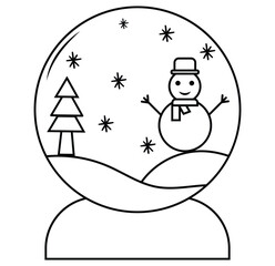 Christmas globe icon, snow globe icon . vector illustration eps 10.