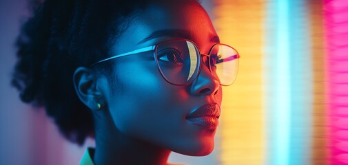 Navigating success a stylish businessperson interacting in a modern office environment for professional growth