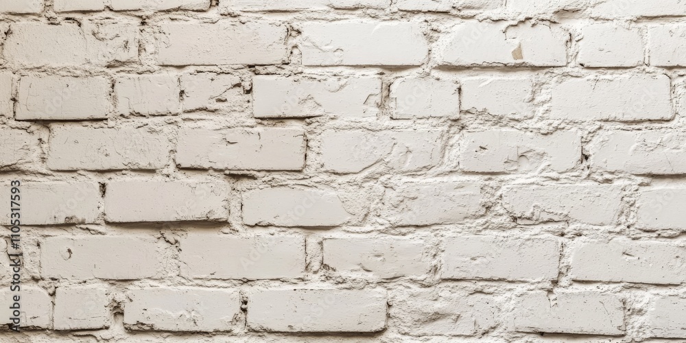 Aufkleber white paint coats the brick walls, creating a stunning contrast that highlights the texture and char