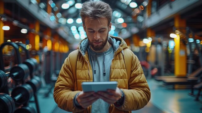 Administrator checking attendance on a tablet