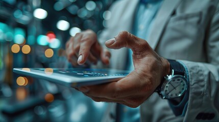 Administrator checking attendance on a tablet