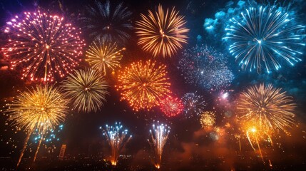 Fototapeta premium Fireworks during Chinese New Year