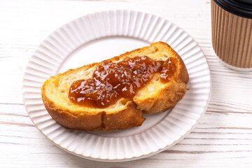 梅ジャムとトーストパン