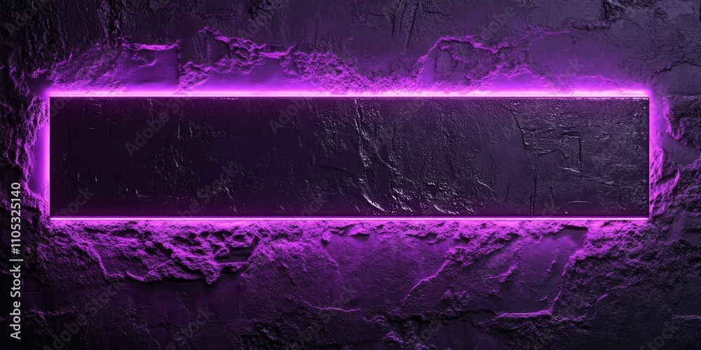 Aufkleber abstract lilac background featuring a textured metal sheet. the design showcases a rectangular neon 