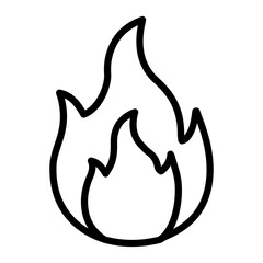 Fire Vector Line Icon Design
