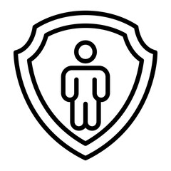 Protection Vector Line Icon Design