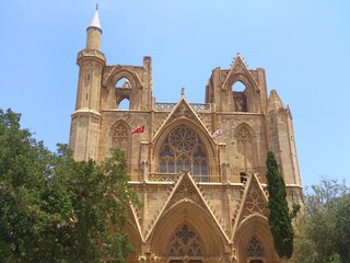 The Lala Mustafa Pasha Mosque , originally known as the Cathedral of Saint Nicholas