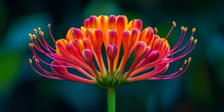 Vibrant ixoria coccinea flower showcases its striking beauty, captivating with its vivid colors and unique form, perfect for highlighting the allure of ixoria coccinea in any setting.