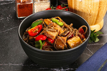 Buckwheat Soba with eel and vegetavles