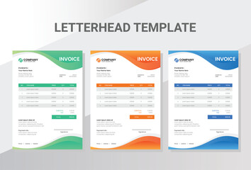Business invoice form template. Invoicing quotes, money bills or price invoices and payment agreement design templates. Tax form, bill graphic or payment receipt page vector set 