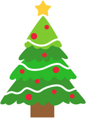 Christmas Tree and Glowing Star
