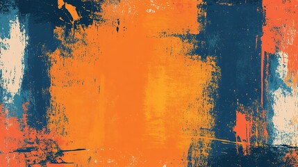 Fototapeta premium Abstract orange and blue textured background