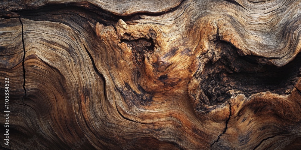 Aufkleber ancient tree wood serves as a captivating nature background, showcasing the intricate textures and r