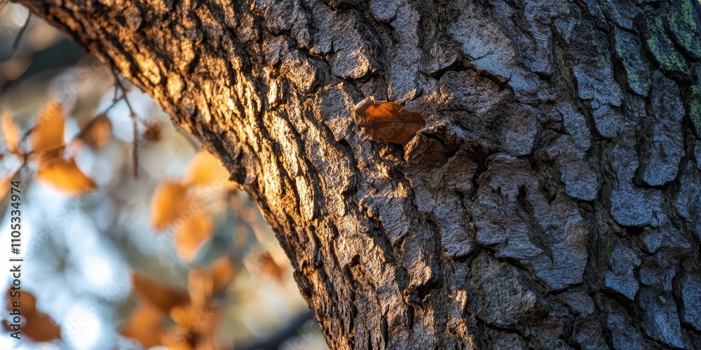 Poster close up view of a tree showcasing intricate details, highlighting the beauty and texture of the tre