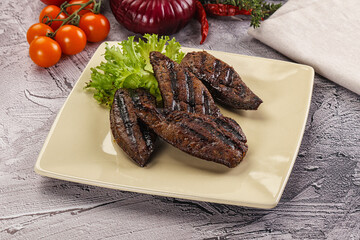 Grilled diet beef liver steak