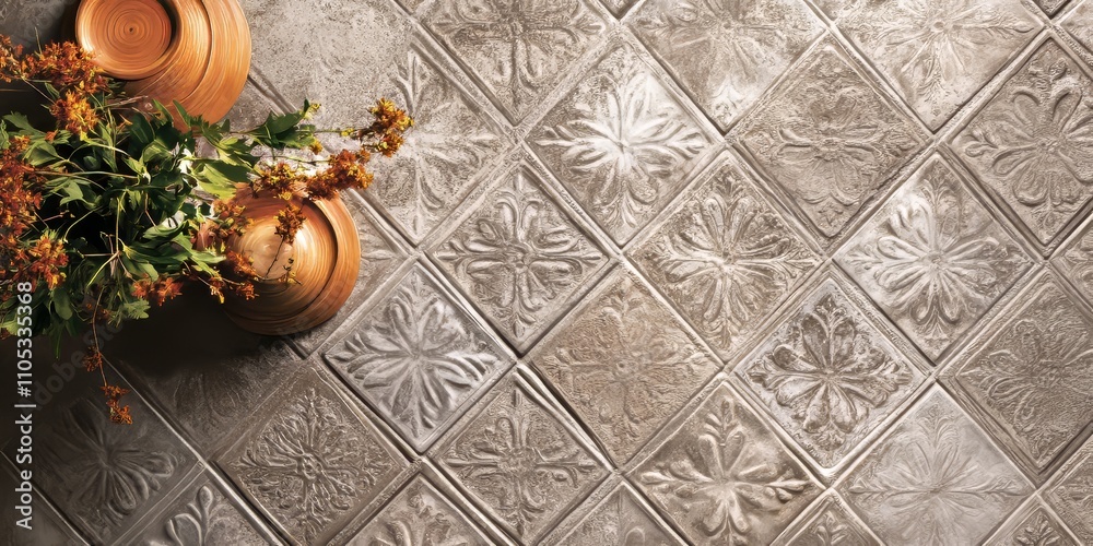 Aufkleber Stunning texture showcasing the intricate design of the tiles, highlighting the beautiful texture that tiles can offer in various settings and environments, emphasizing their captivating appeal.