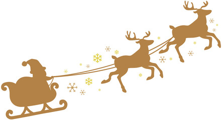 Santa sleigh Silhouette  icon
