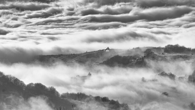 fog in the mountains