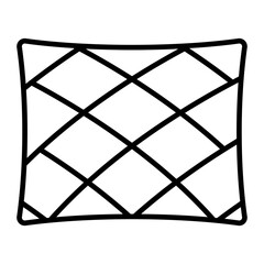 Pillow with Tossing Lines line icon