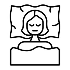 Restless Sleep line icon
