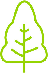 Simple Tree Line Icon