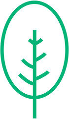 Simple Tree Line Icon
