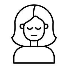 Sleepy Face line icon