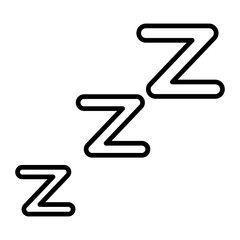 Zzz (Sleep Symbol) line icon