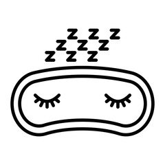 Sleep Mask line icon