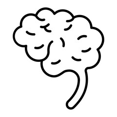 Overthinking Brain line icon