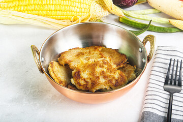 Tasty golden potato hash brown