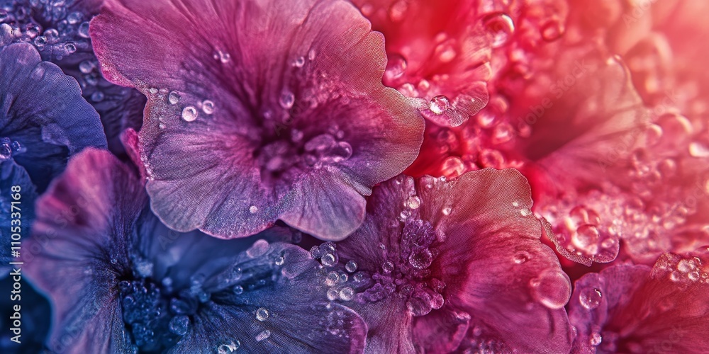 Poster abstract floral background featuring intricate details. this macro photography captures the beauty o