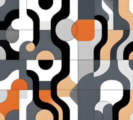 Geometric abstract background for poster, book cover, brochure, flyer or magazine cover. geometrical background with overlapping shapes in various colors.generative ai