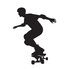 Fototapeta na wymiar Skateboarder Silhouette vector design.Skaters silhouette vector design. 