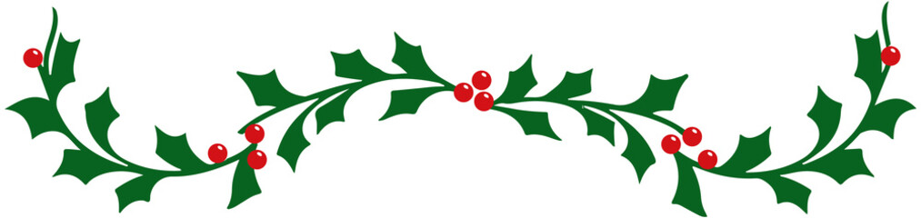 Christmas Holly border icon
