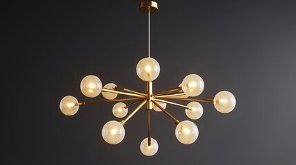 Obraz premium 3d render Modern chandelier. isolated on background