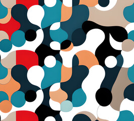 Geometric abstract background for poster, book cover, brochure, flyer or magazine cover. geometrical background with overlapping shapes in various colors.generative ai