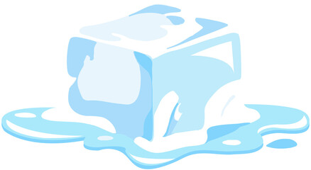 Melting ice Cube
