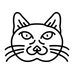 British Shorthair line icon