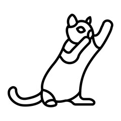 Pawing at Toy line icon