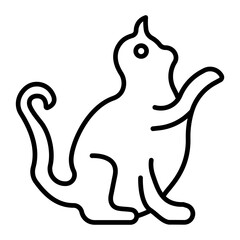 Cat Silhouette line icon