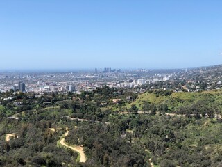 Hollywood Hills and Los Angeles skyline