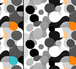 Geometric abstract background for poster, book cover, brochure, flyer or magazine cover. geometrical  background with overlapping shapes in various colors.generative ai