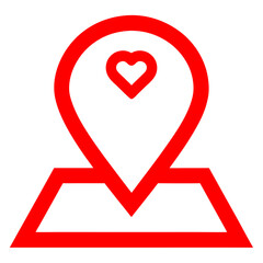 love pin vector icon vector illustration