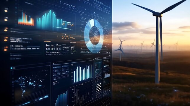 Effective power production monitoring through detailed graph visualizations.