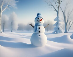 snowman in the snow